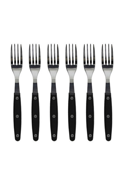 Tognana Set of 6 Forks Mythos Tognana, Black Handle