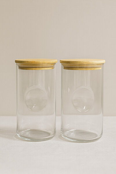 Fhilli Zen - Set of 2 Bamboo Lid Spice Jars 490 Cc