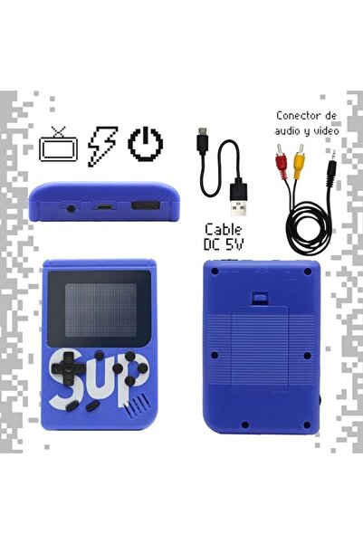 MRG SUP M1086 Portable Game Console, 400 Games, LCD, Blue