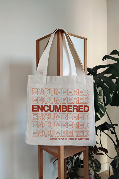 Tee&more. Dungeons & Dragons Baldur's Gate Encumbered Printed Canvas Tote Bag with Gusseted Velcro and Inner Pockets