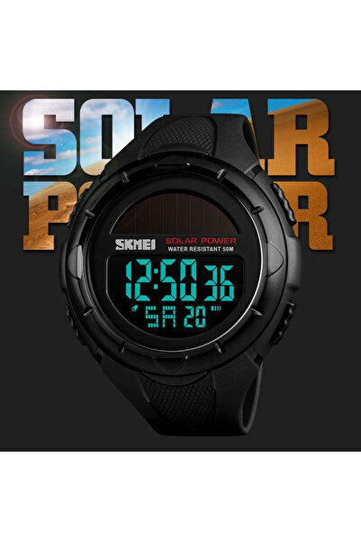 Skmei Men's Wristwatch Solar Charging Digital Sport Chronograph Waterproof and Shock Resistant