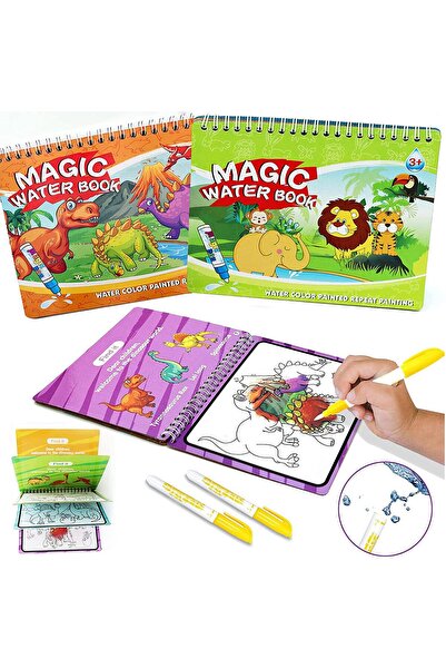 Magic Water 2'li Set Dinozorlar ve Orman Kralı Water Painting - Sihirli Özel ...