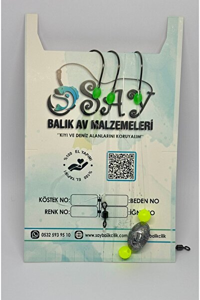 SAY Balıkçılık Glowlu Yılan Dili Takımı – Çupra, Mercan Avı İçin Hazır Sistem