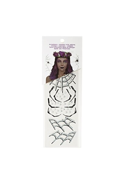MYONNA IT & E- COMMERCE Spider Web Face Sticker with Rhinestones