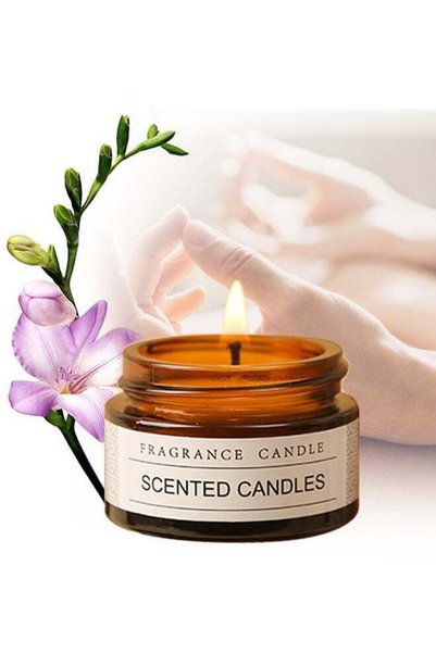 Generic Scented Candles-Freesia Aromatherapy Candles - Scented Candles for Me...