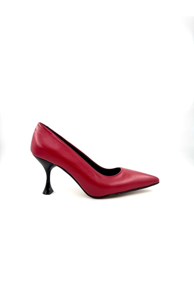 Desire Genuine Leather Red Thin Heeled Stiletto