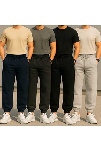 TREND ALİSSE Ανδρικό {4 ΤΕΜΑΧΙΑ} ναυτικό μπλε γκρι μαύρο καπνιστό παντελόνι j...