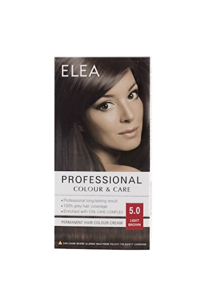 SOLVEX Vopsea de păr Elea Professional Color & Care, hidratare intensivă, Șaten deschis (satinat), 123 ml