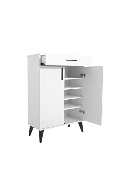 özçamlar mobilya Retro Çok Amaçlı Dolap-Beyaz 69x103x34 cm