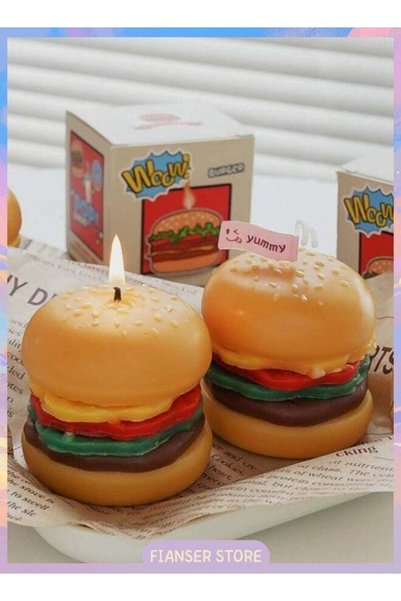 Generic Candles Handmade Hamburger Home Scented 18 Hours Fragrance Aromathera...