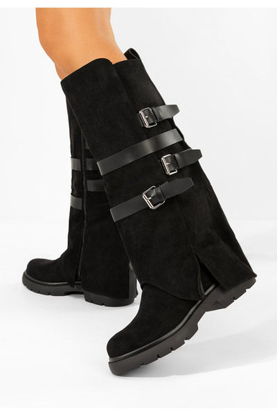 B T Shoes Cizme dama fara toc Rovira negre