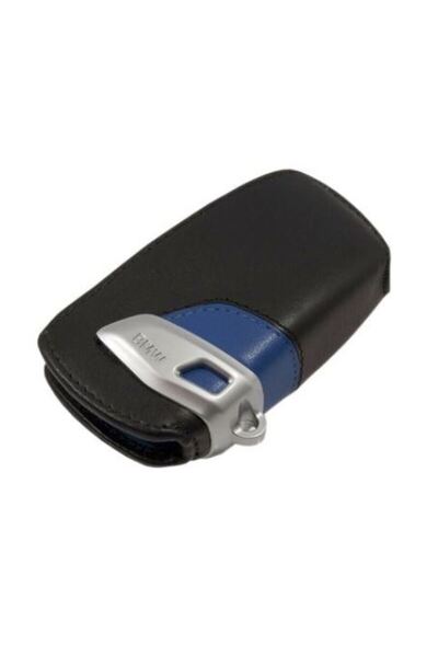 BMW Original key protective cover - M Sport Line - black/blue leather