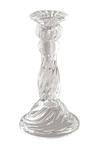 Generic Glass Taper Candle Holders, Clear Candle Holders Glass Candlestick Ho...