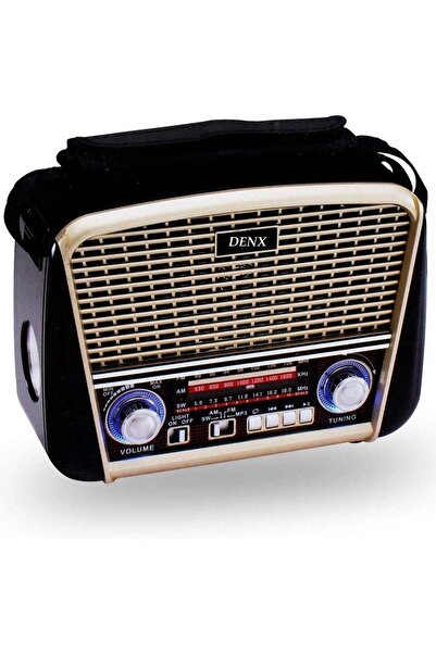 Denx Rechargeable Portable AM/FM Radio with Solar/Battery, TF Card/USB Support - DX2451
