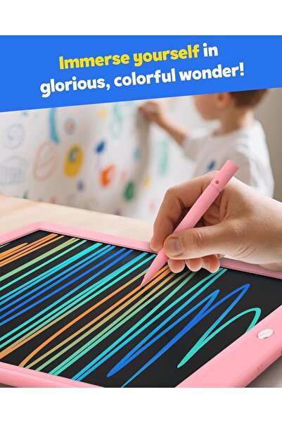 Generic TEKFUN 10-inch Color LCD Writing Tablet - Pink