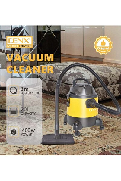 Denx Cylinder vacuum cleaner for wet and dry cleaning