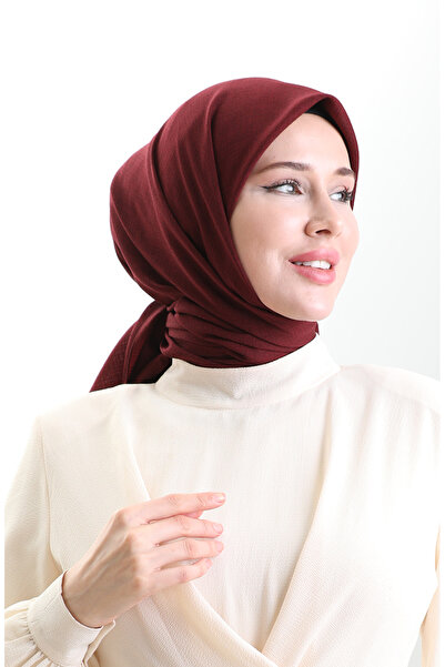 sefamerve Karaca Linen Scarf 82023-20 Dark Burgundy