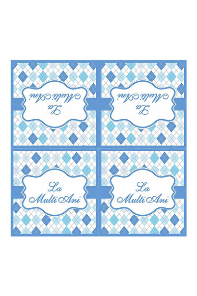 Mirific Party Șervețele albastre pentru tort, 33×33 cm, „La mulți ani”, PZ387...