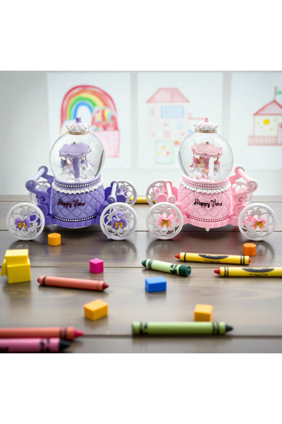 ALPJOY Atlı Karınca Hediyelik Kar Küresi Büyük Boy Tekerlekli Işıklı Sesli Mü...