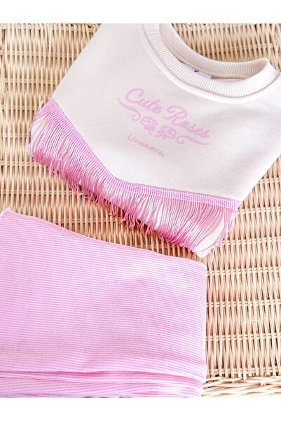 Alvadonna Tasseled Girls' Top and Bottom Set