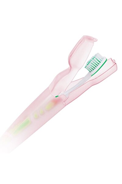 MYONNA IT & E- COMMERCE Elegant Pink Travel Toothbrush Case, 20.5x2x3 cm, Pla...