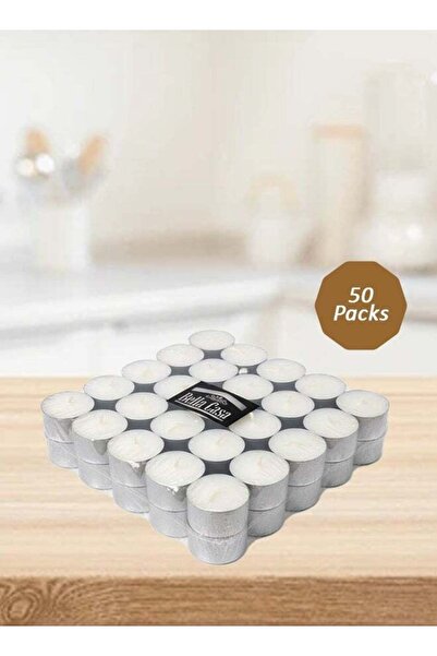 Generic Tealight Candles – 50-Pack White Unscented Smokeless Votive Tea Light...