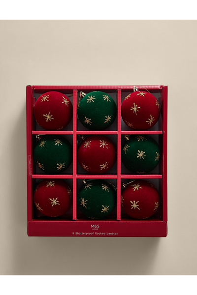 Marks & Spencer 9'lu Yılbaşı Topu Ağaç Süsü