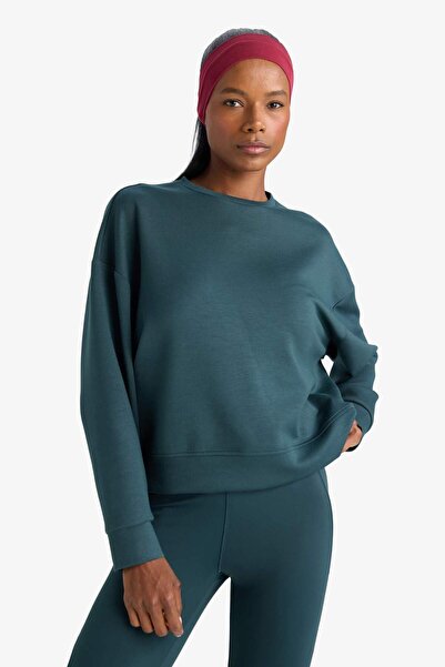 DeFacto Defactofit Oversize Wide Fit Crew Neck Modal Ultra Soft Sweatshirt E8954Ax25Au