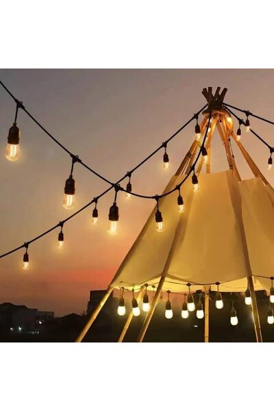 Zet Ghirlandă luminoasă LED de 10 m cu 20 de becuri, 1x mănuși, cadou de grăd...