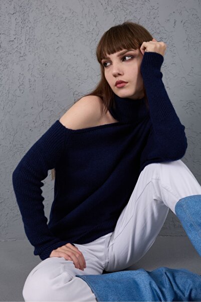 Su Moda Women's Knitwear Sweater Soft Off-The-Shoulder Trend New Year Skiing Relaxed Fit