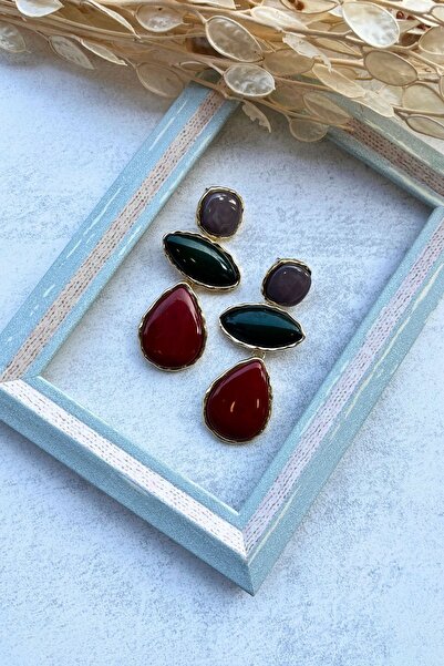 Meva Takı ve Aksesuar Earth Drops Earrings I Mev'Art Collection