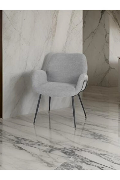 BEC13 Single fabric chair - modern design with sturdy metal legs for the salon and living room
