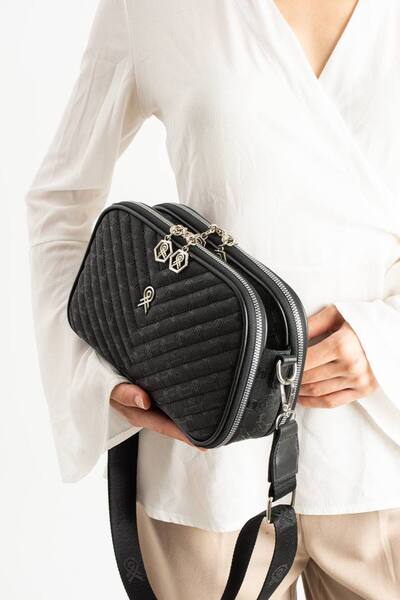 Marvelis حقيبة نسائية أنيقة من فانيسا بتصميم V مطرزة لليد والكتف