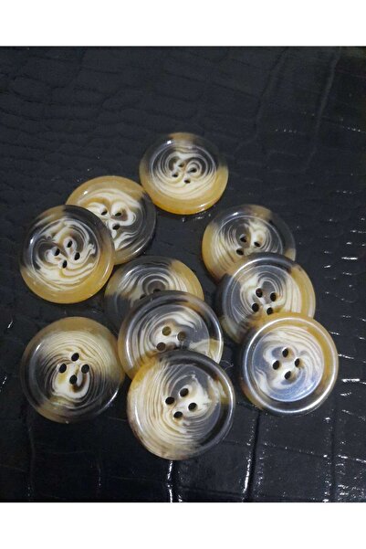 İMREN AKSESUAR Trench Coat, Jacket, Coat, Cardigan Button 2.5 cm Stick Button 1 Pack 10 Pieces (Dark Brown, Brown and Beige)