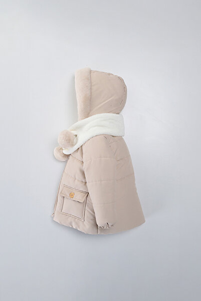 Midimod Water and Wind Proof Hooded Inflatable Plush Winter Girl's Coat 2-6 Years 50328