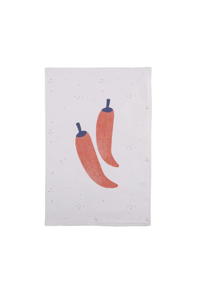 Nef Nef Homeware Velour Peppers Kitchen Towel 40x60 Ecru