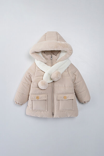 Midimod Water and Wind Proof Hooded Inflatable Plush Winter Girl's Coat 2-6 Years 50328