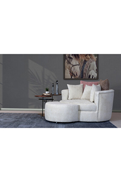 CAN METAL AY DİNLENME KOLTUK ( BERJER & HAREKETLİ PUF DAHİL ) DİNLENME BERJER SETİ