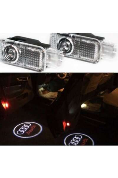 lumixauto Set de 2 lumini de proiecție LED pentru portiere compatibile cu logo-ul Audi (hologramă) - Plug & Play