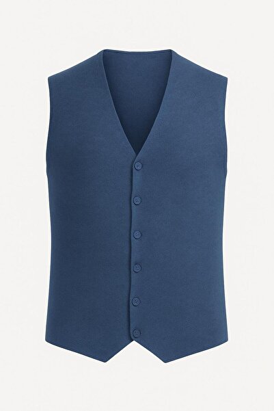 FABİO CASSANİ Herman Slim Fit Men's Buttoned Knit Vest - 7461