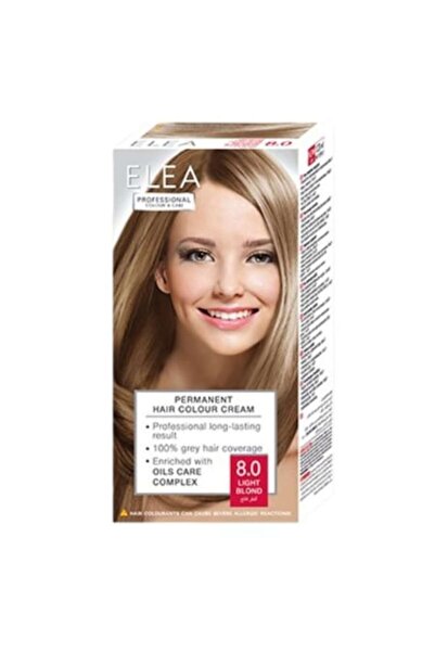 Elea Vopsea de păr profesională 8.0 blond deschis, 123 ml