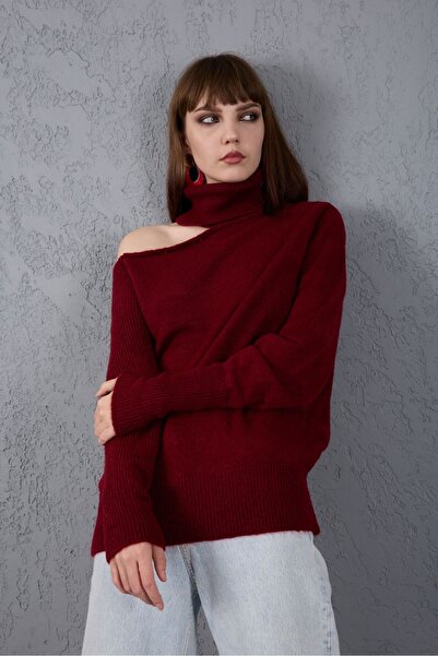 Su Moda Women's Knitwear Sweater Soft Off-The-Shoulder Trend New Year Skiing Relaxed Fit