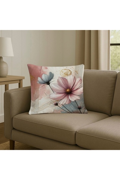 MİNOZA Цифрово отпечатана декоративна калъфка за възглавница / мек флорален м...