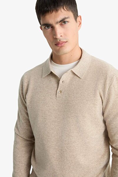 DeFacto 100% Wool Standard Fit Polo Neck Sweater F3121Ax25Wn