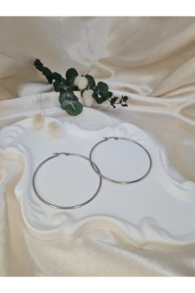 ZEYM COLLECTION Large Hoop Earrings 50 mm – Does Not Tarnish (Minimal & Stylish)