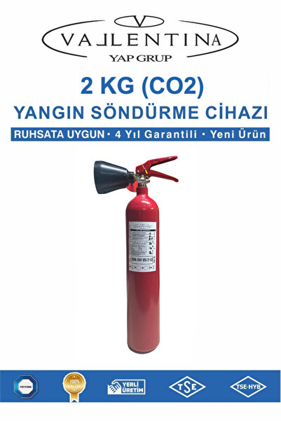 VALLENTİNA 2 KG(CO2) KARBONDİOKSİTLİ YANGIN SÖNDÜRME CİHAZI