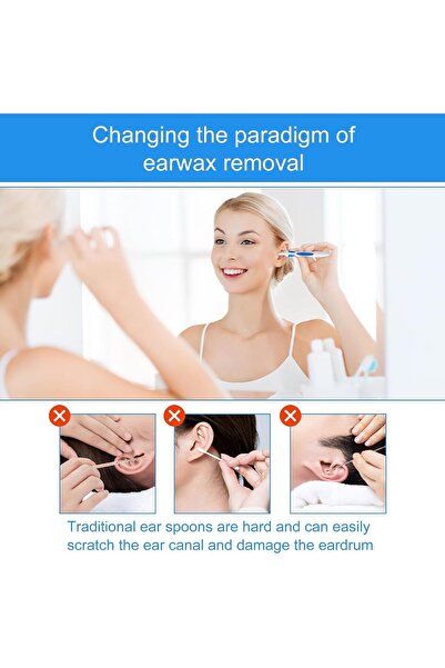 Twinkle Mart Ear Cleaner - Spiral Soft Silicone Ear Wax Removal Tool with 16 Washable Tips