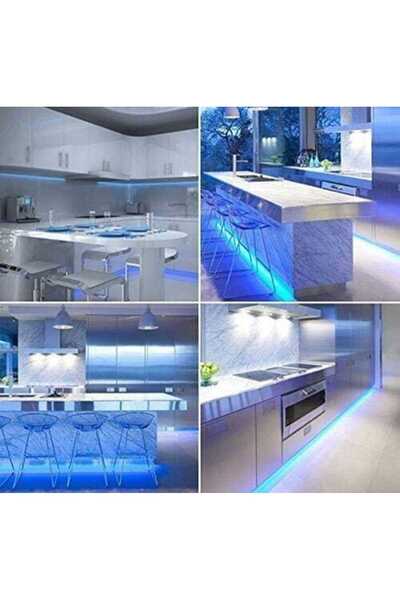 Led Bandă albastră autoadezivă 3 m cu telecomandă