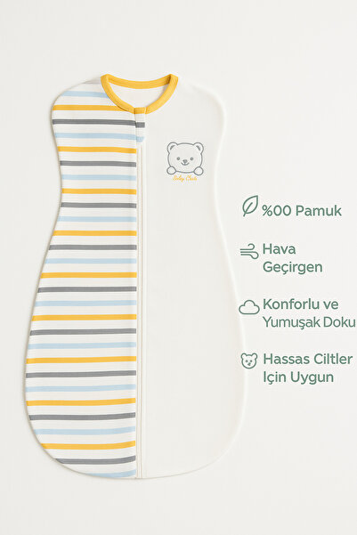 Melekpare %100 Pamuklu Fermuarlı Bebek Kundak Yeni Doğan