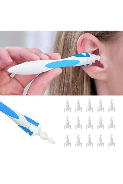 Twinkle Mart مزيل شمع الأذن مع 16 طرفًا ناعمًا من السيليكون قابل للغسل، مجموع...